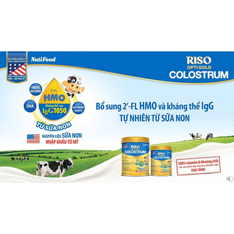 Sữa Riso Colostrum 1+ HMO IgG 800g (Date 2022)