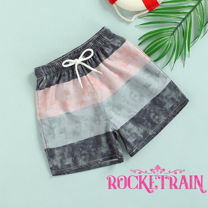 ❣Ic♂Quần Short Dây Rút In Họa Tiết Thời Trang Đi Biển Cho Bé Trai