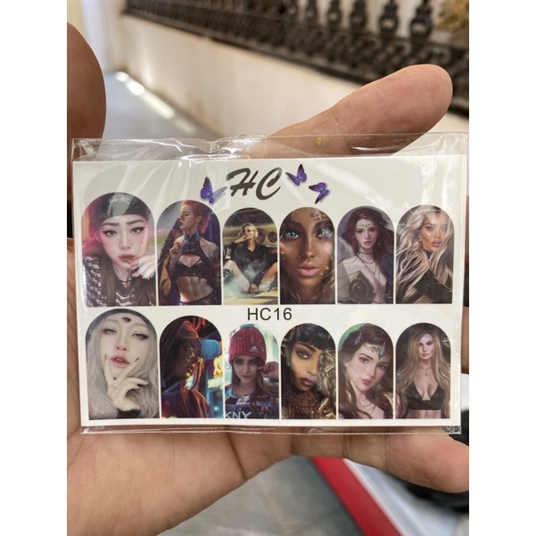 Sticker nước của nga ẩn móng cho gel , bột hình mẫu đa dạng