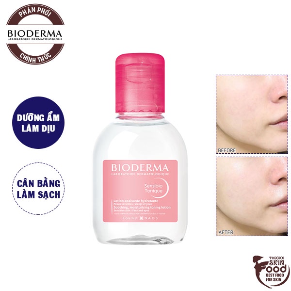 Nước Hoa Hồng Cho Da Nhạy Cảm Bioderma Sensibio Tonique 100ml