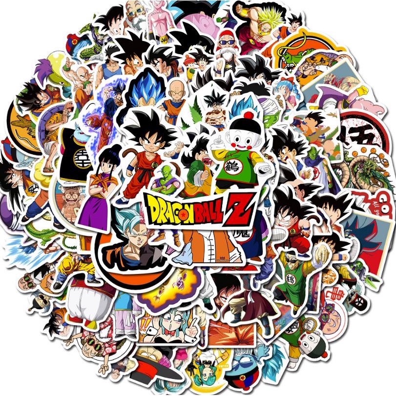 Sticker DRAGON BALL nhựa PVC không thấm nước, dán nón bảo hiểm, laptop, điện thoại, Vali, xe #11