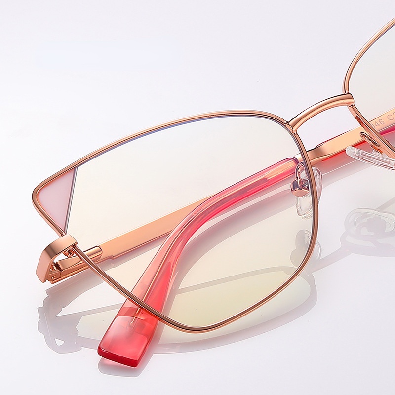 Kính Mát TR90 Gọng Kim Loại Chống Ánh Sáng Xanh Thời Trang Cho Nữ