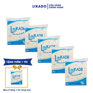 Tấm lót phân su sơ sinh LIKADO kích thước 20x20cm 30 miếng 1 túi -MUA 5