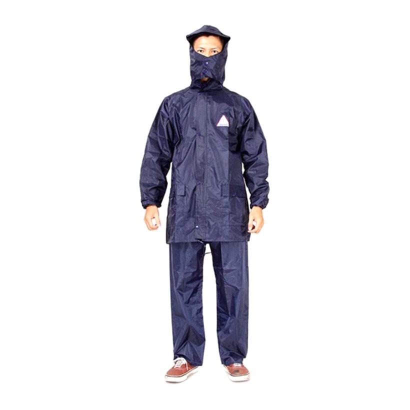 Bộ áo mưa màu xanh đen kèm phản quang Datas