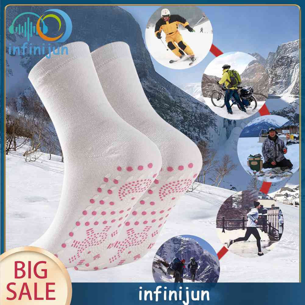 Bộ 3 Đôi Vớ Tourmaline Từ Tính Tự Sưởi Ấm Mát Xa Chân