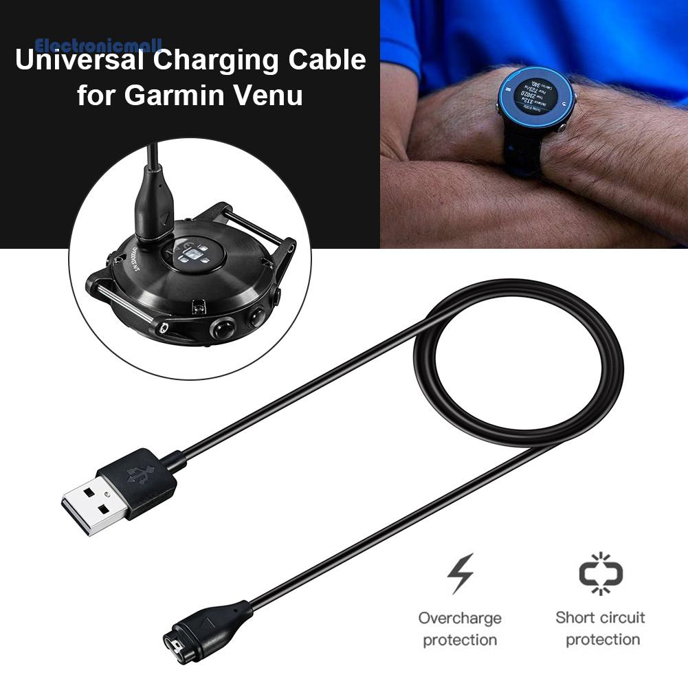 ElectronicMall01 1m USB Data Charging Charger Cable for Garmin Fenix 5S Venu 2 Smart Watch