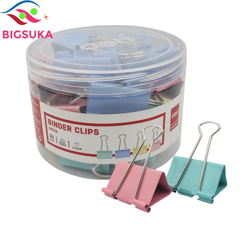 Kẹp bướm DELI nhiều màu kim loại nhỏ mini cute để bàn BIGSUKA