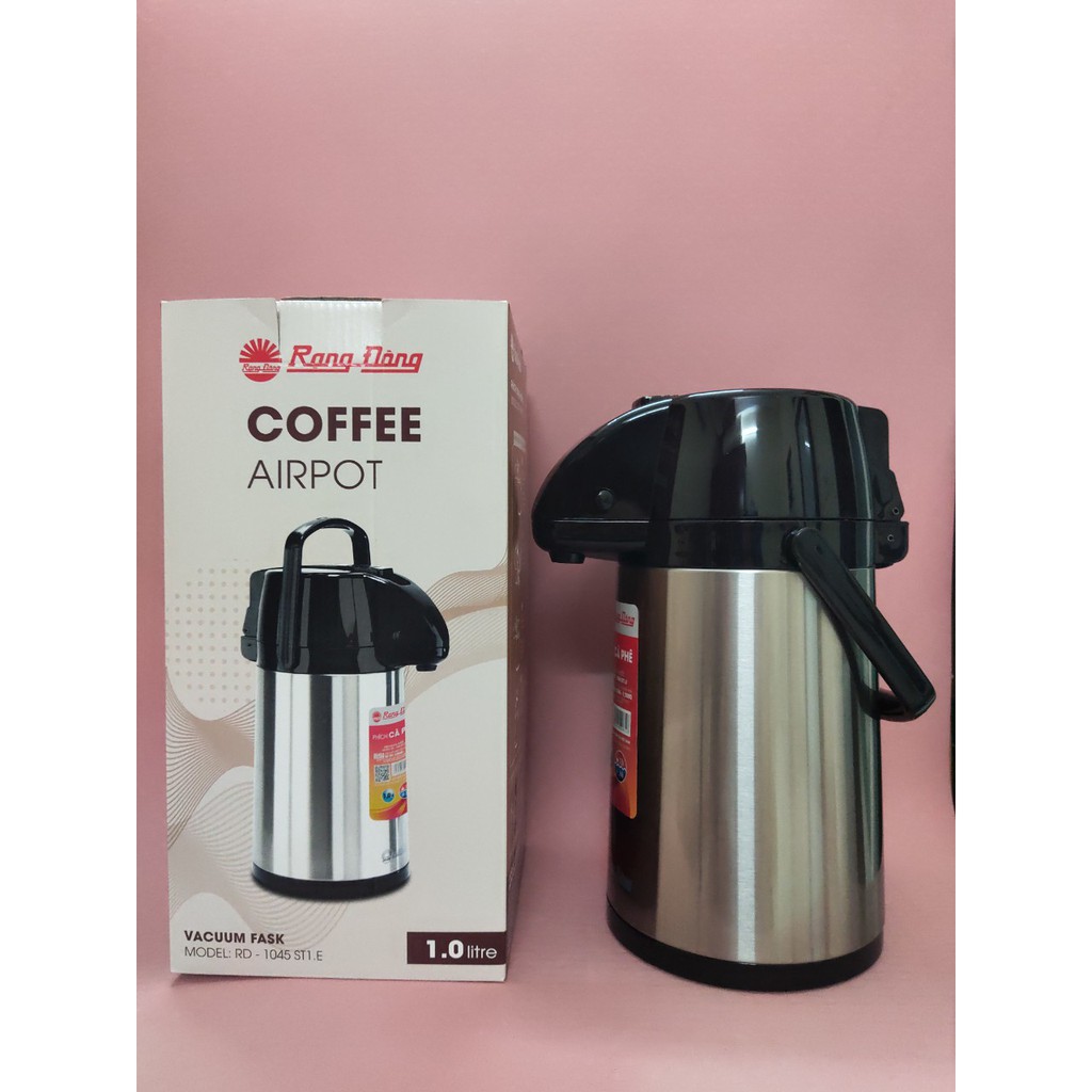 Phích Đựng Nước, Bình Giữ Nhiệt, Phích Pha Trà,Bình Pha Cafe Tự Bơm Cao Cấp 1000ml RD 1045 ST1.E Rạng Đông