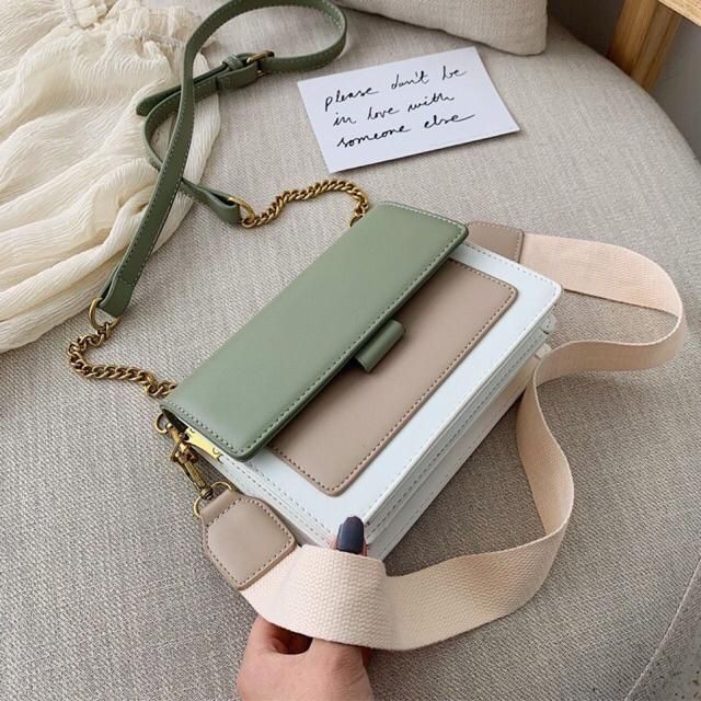 Túi Xách Nữ Đẹp💥Hàng Loại 1💥Túi Phối Màu Hai Dây Đeo Sang Chảnh | BigBuy360 - bigbuy360.vn