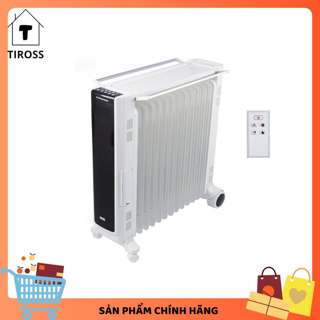 [Tiross123] Lò Sưởi Dầu 13 Thanh Tiross TS9213  Công Suất 2500W, Có Điều Khiển, Sản Phẩm Chính Hãng, Bảo Hành 12 Tháng