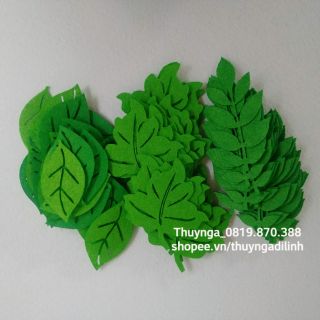 Lá vải nỉ (15-35 lá) tùy chọn từ 5cm ->9.5cm trang trí mầm non
