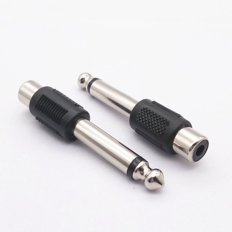 Jack chuyển 6.35mm  ra AV , Jack mạ đồng chống nhiễu