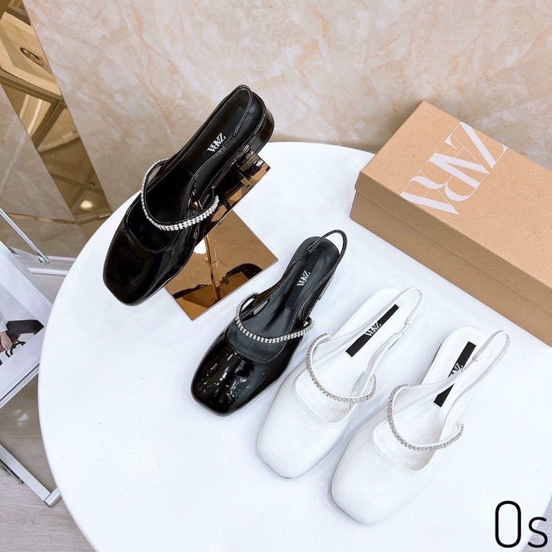 Giày bệt sandal quai đá siêu xinh, giày búp bê mũi vuông tiểu thư