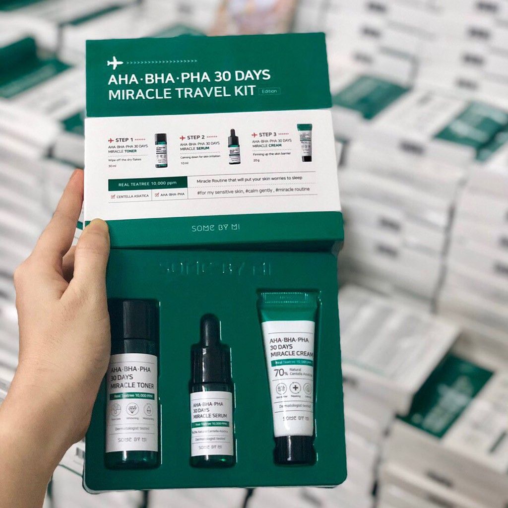 Bộ dưỡng Some By Mi AHA-BHA-PHA 30 Days Miracle Travel Kit - Toner, Serum, Cream Mini Kit