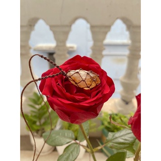 Vòng cổ Citrine macrame