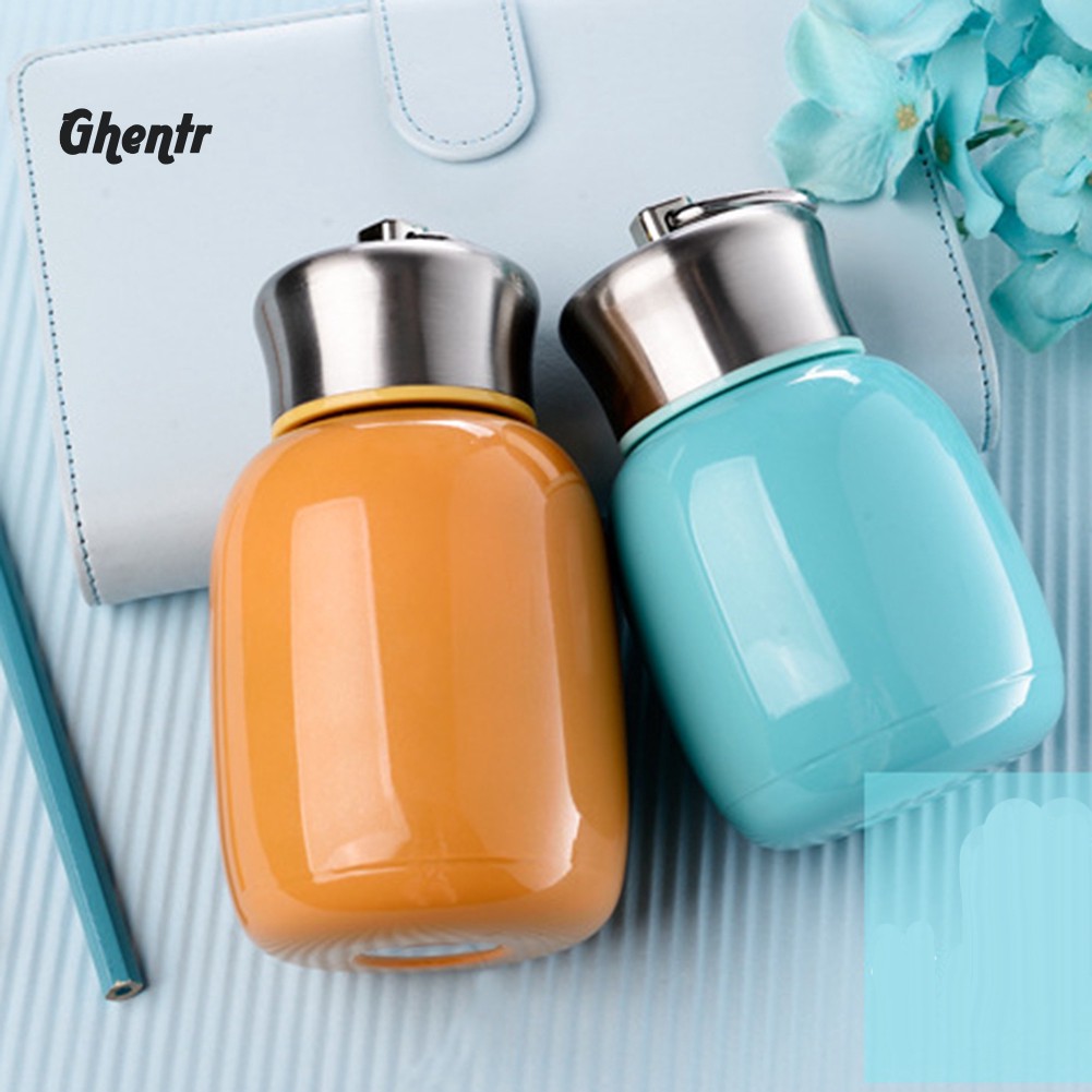 ♈Gh 200ML Fashion Mini Portable Children Stainless Steel Vacuum Mug Water Bottle Cup