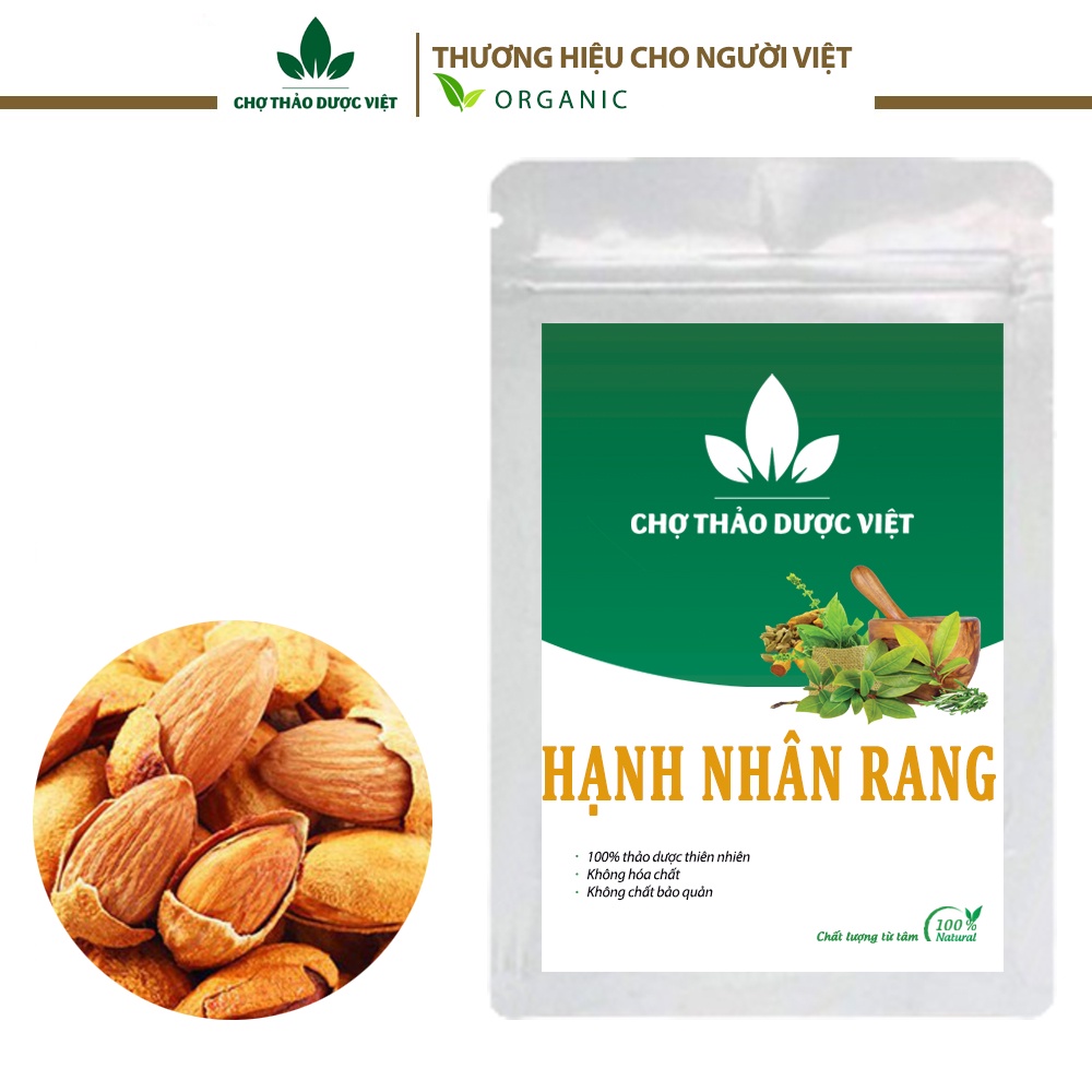 1kg Hạt hạnh nhân sấy, hạnh nhân rang bơ ăn liền thơm ngon làm sữa hạt, kẹo nougat, granola- Chợ Thảo Dược Việt