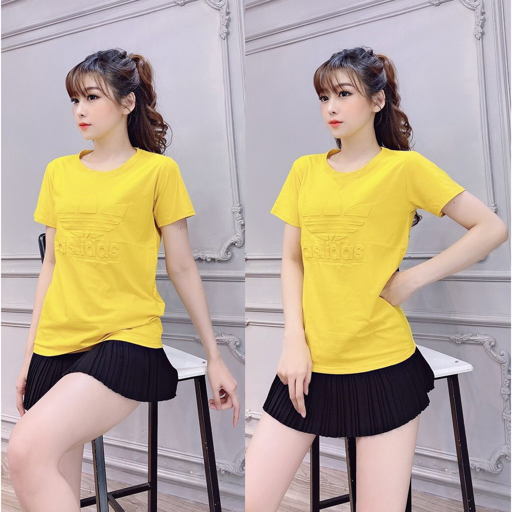 Áo thun thái dập chữ nổi form rộng 40-60kg