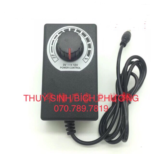 NGUỒN ADAPTER DIMER TĂNG GIẢM QUẠT VÀ ĐÈN TỪ 3V12V CÔNG TẮC TÍCH HỢP