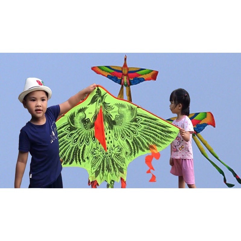 Đồ chơi diều cá,công,phượng kèm dây dù 5m