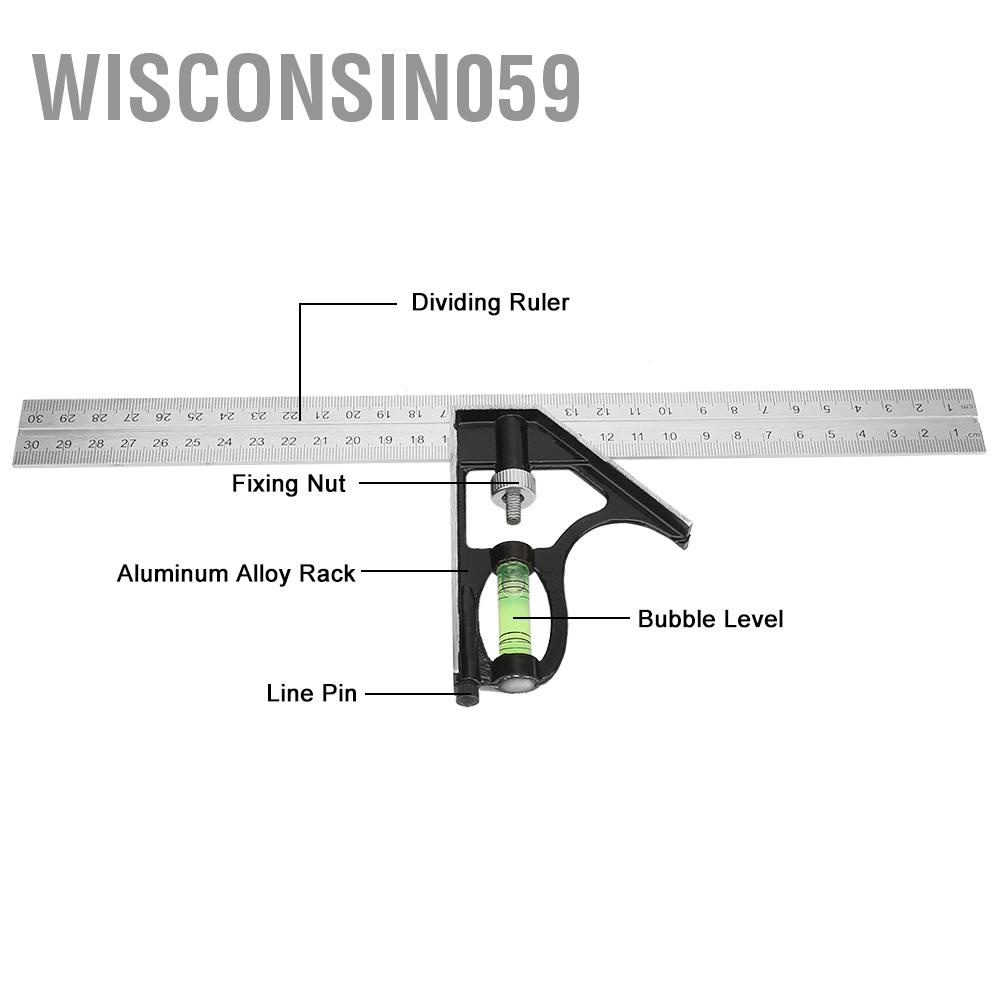 [Hàng Sẵn] Thước cặp đa chức năng bằng thép không gỉ 300mm【Wisconsin059】