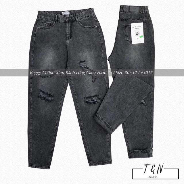 (Bigsize 30-35) Quần Baggy Rách Thời Trang 3 Mẫu, Lưng Cao, Không Co Giãn / Quần Boyfriend | BigBuy360 - bigbuy360.vn