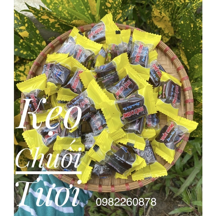 Kẹo chuối tươi nước cốt dừa Gói 500G (dẻo mềm thơm ngon)