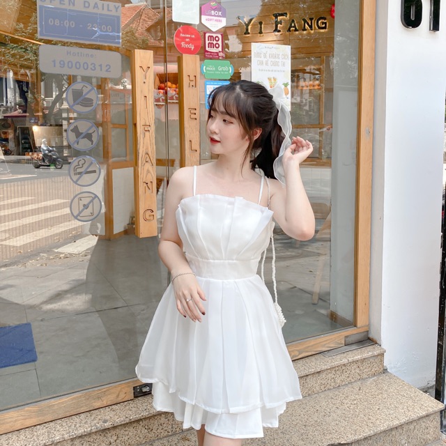 [Mã FAGREEN245 giảm 10% tối đa 30K đơn 99K] Đầm dự tiệc xếp ly Đầm dự tiệc Jna Official