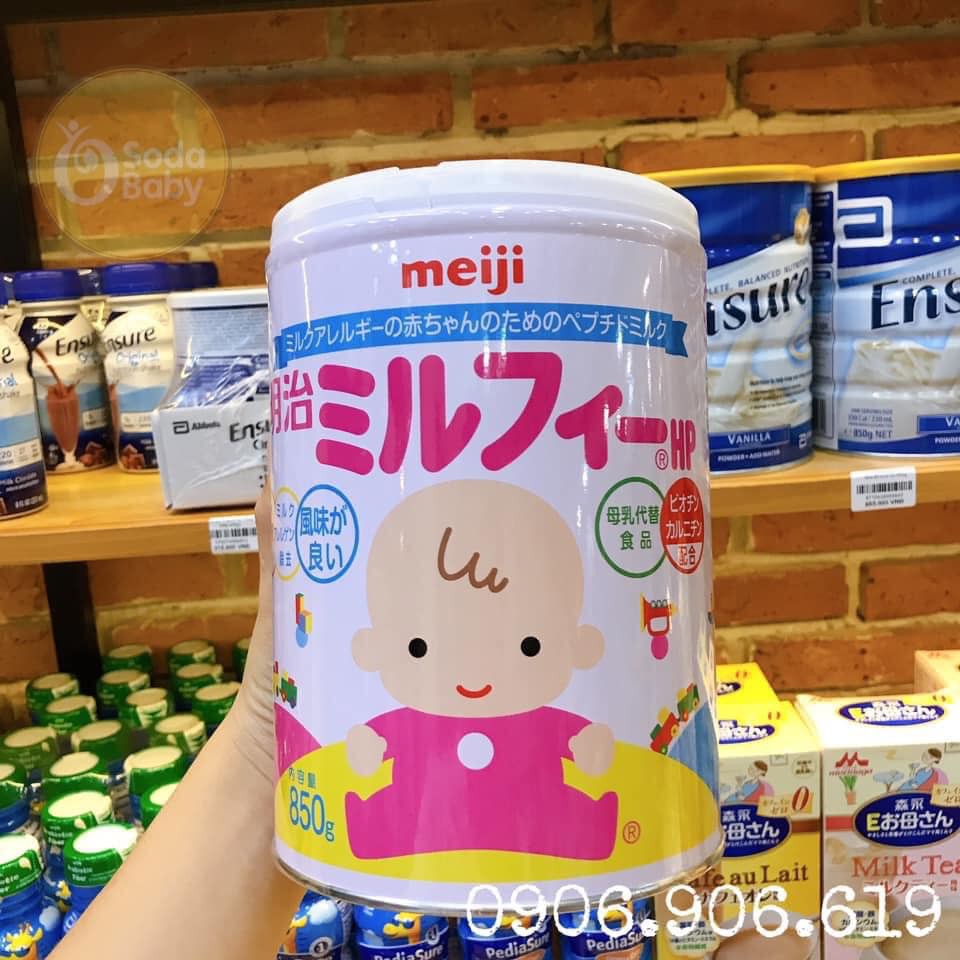 Sữa Meiji Hp cho bé dị ứng sữa Bò 850g nội địa Nhật