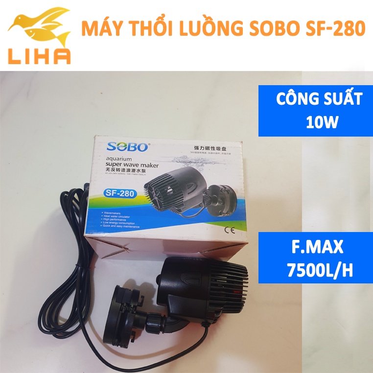 Máy Thổi Luồng Sobo SF-280 (10W - 7500L/H) - Máy Tạo Sóng Hít Nam Châm Cho Bể Cá