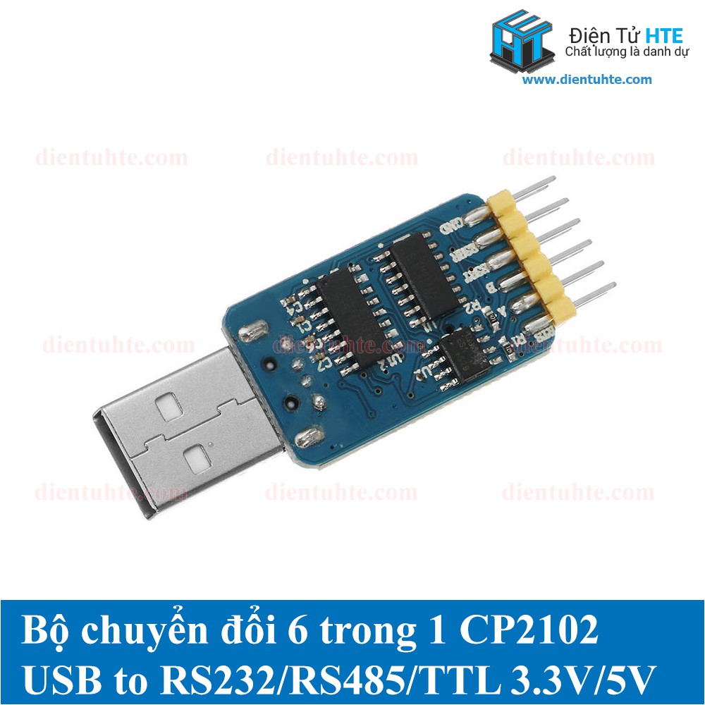 Module chuyển đổi USB sang TTL-RS232-RS485 CP2102 3v3 5V [HTE Quy Nhơn CN2]