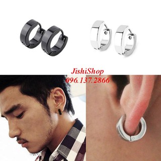( BLMNN) TITAN khuyên tai loại bấm lỗ titan nam nữ có phân loại màu - thời trang ấn tượng ( nguyenhuyen9916)