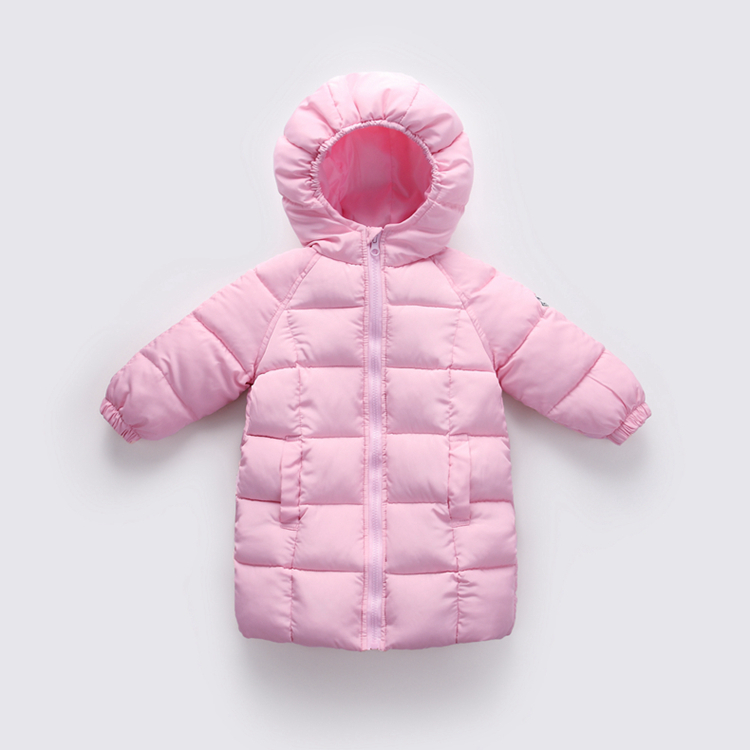 Áo khoác phao Cotton dáng dài thời trang mùa đông cho bé