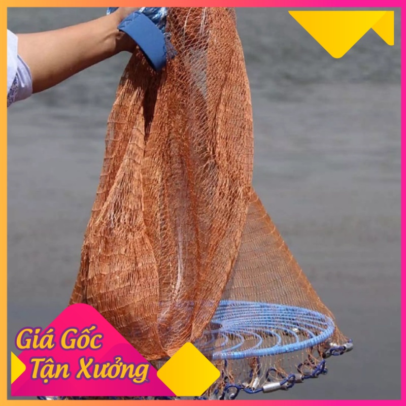 Chài đánh cá , Lưới bắt cá , Chài dù đĩa bay Ufo nhập khẩu Thái Lan , Loại dài 3m bung rộng 6m