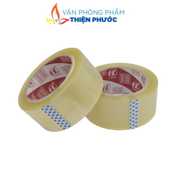 Băng keo trong 4.8cm 100yads dán thùng chống thấm giấy - Độ dính 45 THIỆN PHƯỚC