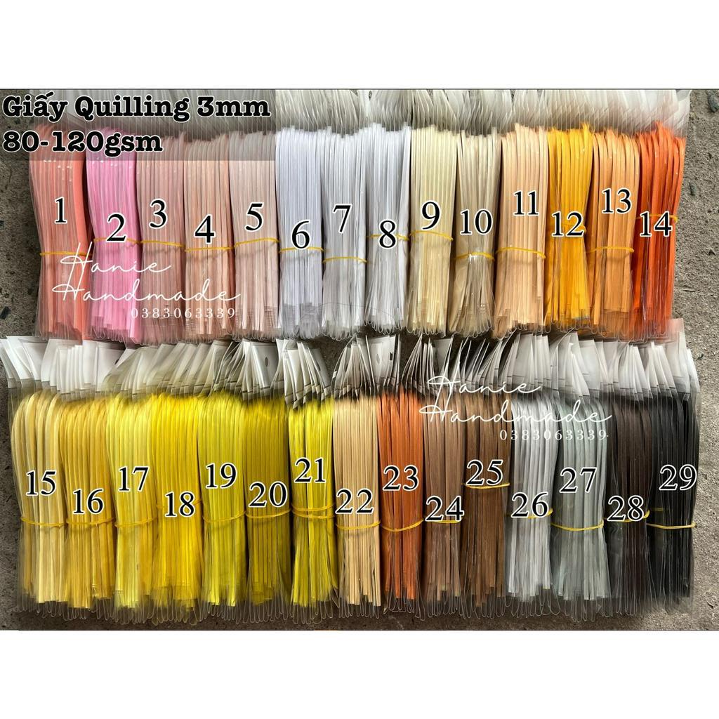 GIẤY QUILLING 3MM BẢNG MÀU SỐ 1
