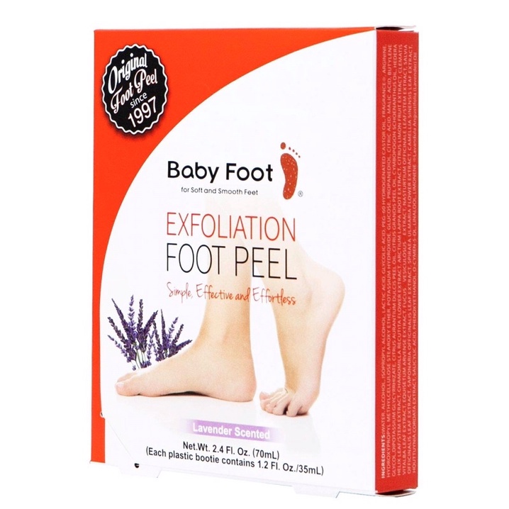 Baby Foot ✨ Mặt nạ tẩy da chết cho chân thô ráp, nứt nẻ Baby Foot Original Exfoliation Foot Peel - Lavender Scented