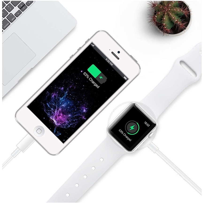 Đế Sạc Nam Châm Không Dây 2 Trong 1 Cho Iwatch Se 6 5 4 3 2 Trong 1 Iphone 11 12 Xs Max Xr 7 8 Plus