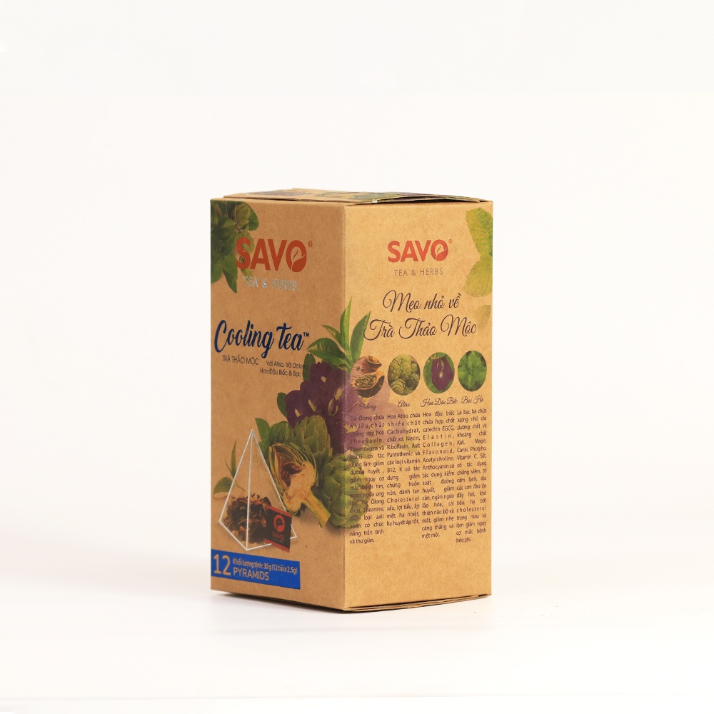 Trà Savo cooling tea 12 gói x 2,5g KPHUCSINH - Hàng Chính Hãng