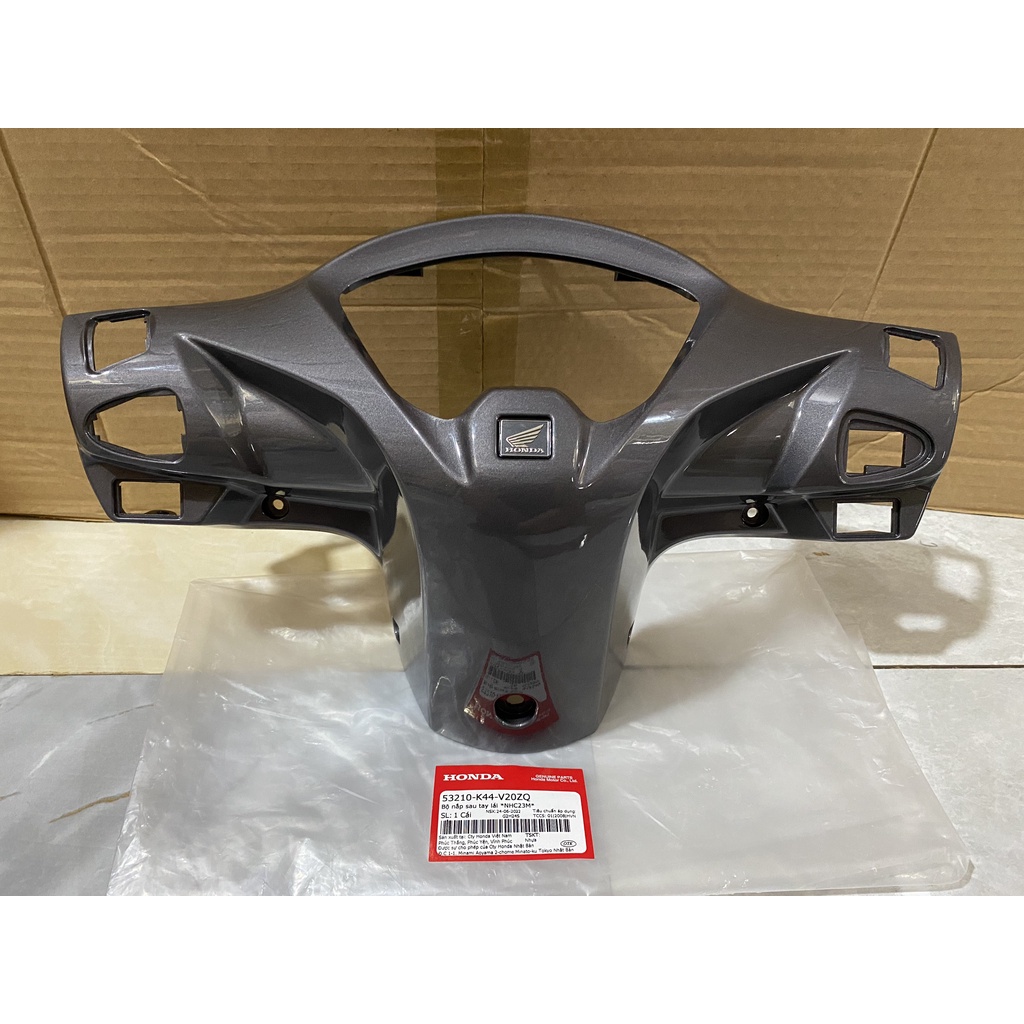 Bộ nắp sau tay lái - gáy HONDA VISION năm 2018-2020 màu Xám ( Bản khóa SmartKey). 53210K44V20ZQ
