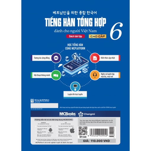 Sách - Bài tập Tiếng Hàn tổng hợp cao cấp 6 Mcbooks