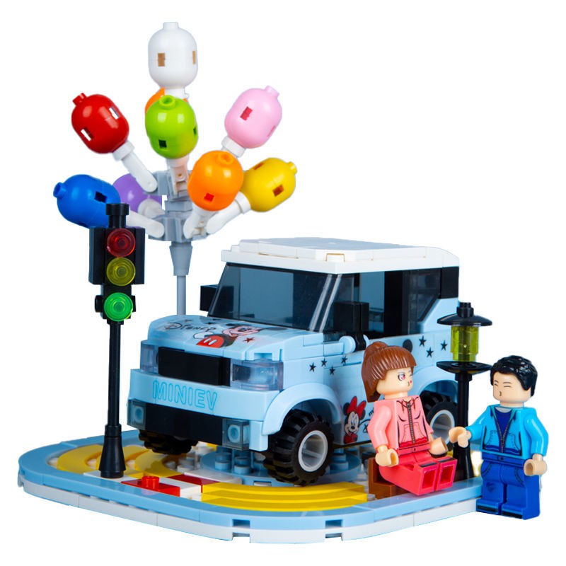 tương thích với các khối Lego Wuling Hongguang xe MINI nữ thần sáng tạo trang trí nội thất ô tô quà tặng đồ chơi