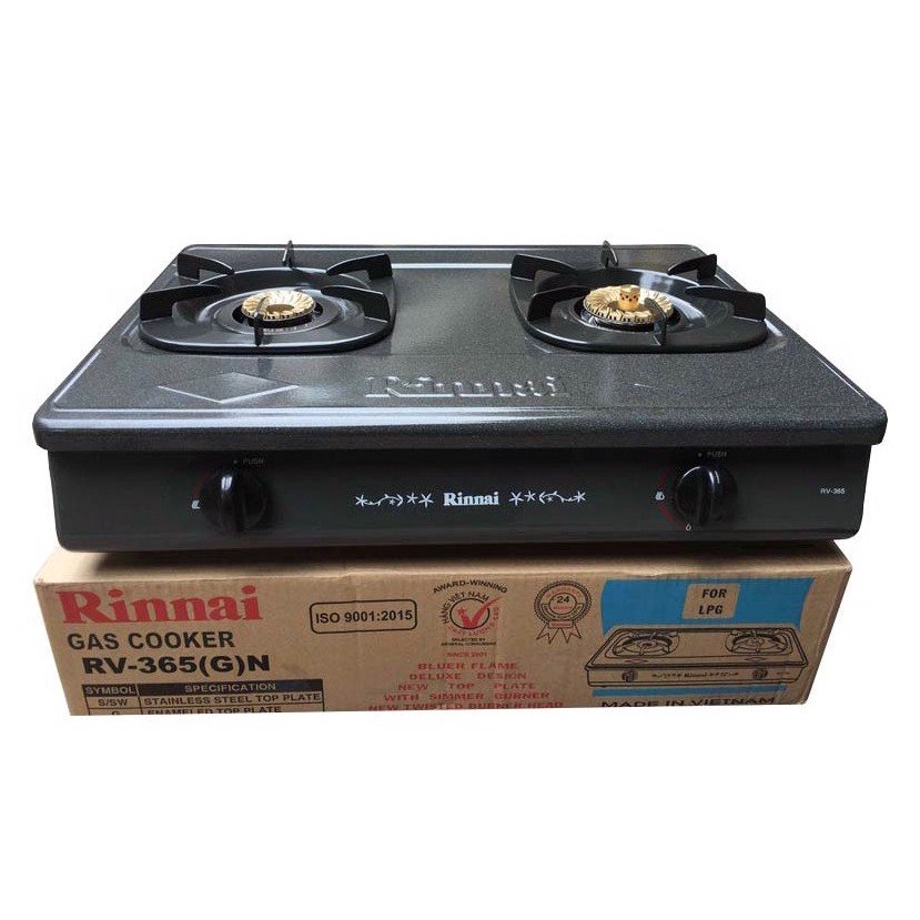 Bếp Gas Đôi Rinnai RV-660G - Mặt Men Bóng Đẹp-+ Bộ Van Dây Tự Ngắt Chống Cháy Nổ -Chính Hãng-BH 24 THÁNG