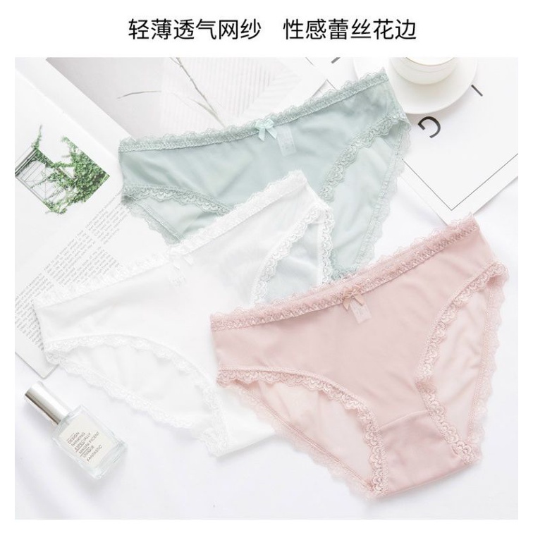 Quần Lót Nữ Ren Lưới Viền Ren Sexy Cao Cấp