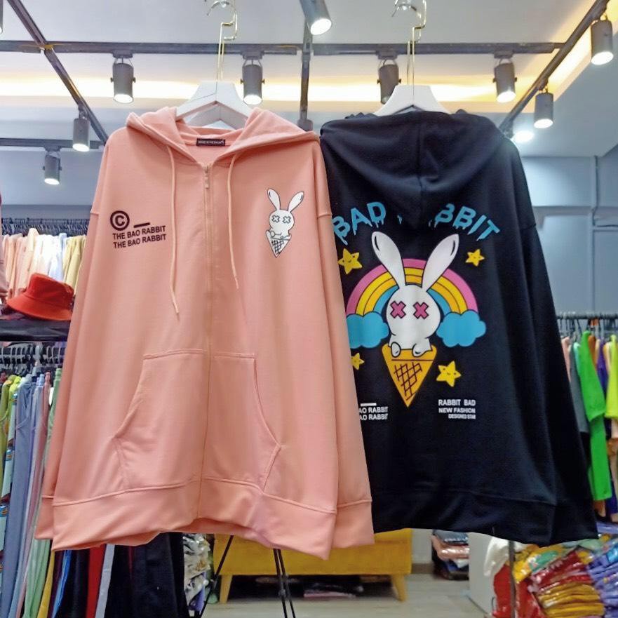 Áo khoác unisex form rộng nỉ BadRabit nam nữ ulzzang WIND | BigBuy360 - bigbuy360.vn