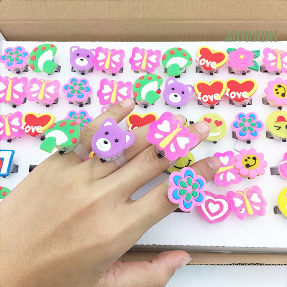 Nhẫn Họa Tiết Hoạt Hình Gấu / Bướm Có Thể Điều Chỉnh Cho Bé