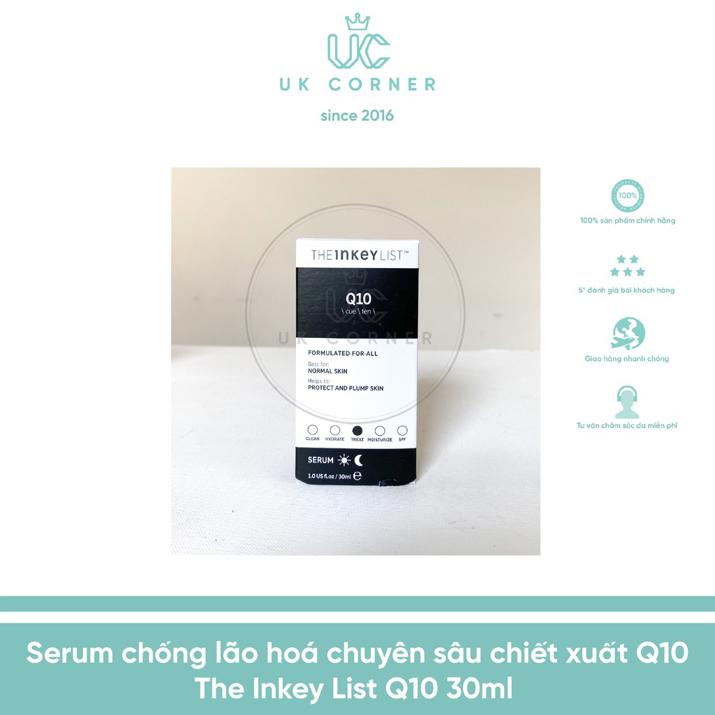 Serum chống lão hoá chuyên sâu chiết xuất Q10 The Inkey list Q10 30ml