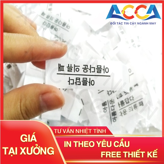In mác quần áo theo yêu cầu_500 mác chữ Hàn, Quảng Châu bán sẵn_chất liệu lụa Satin bóng, mềm mịn_