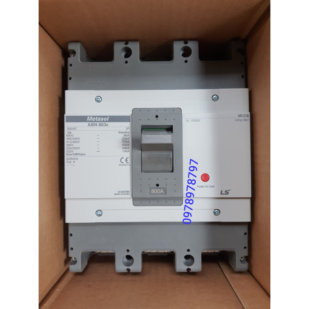 Aptomat MCCB LS 3P800A 45kA ABN803c