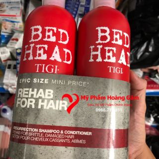Dầu gội bed head tigi 750ml usa màu đỏ